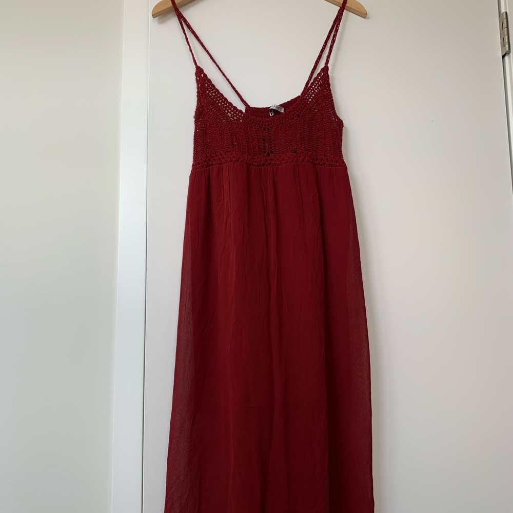 Maroon Maxi Dress